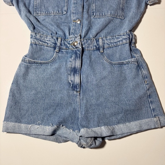Zara Denim Short Romper - Picture 4 of 9